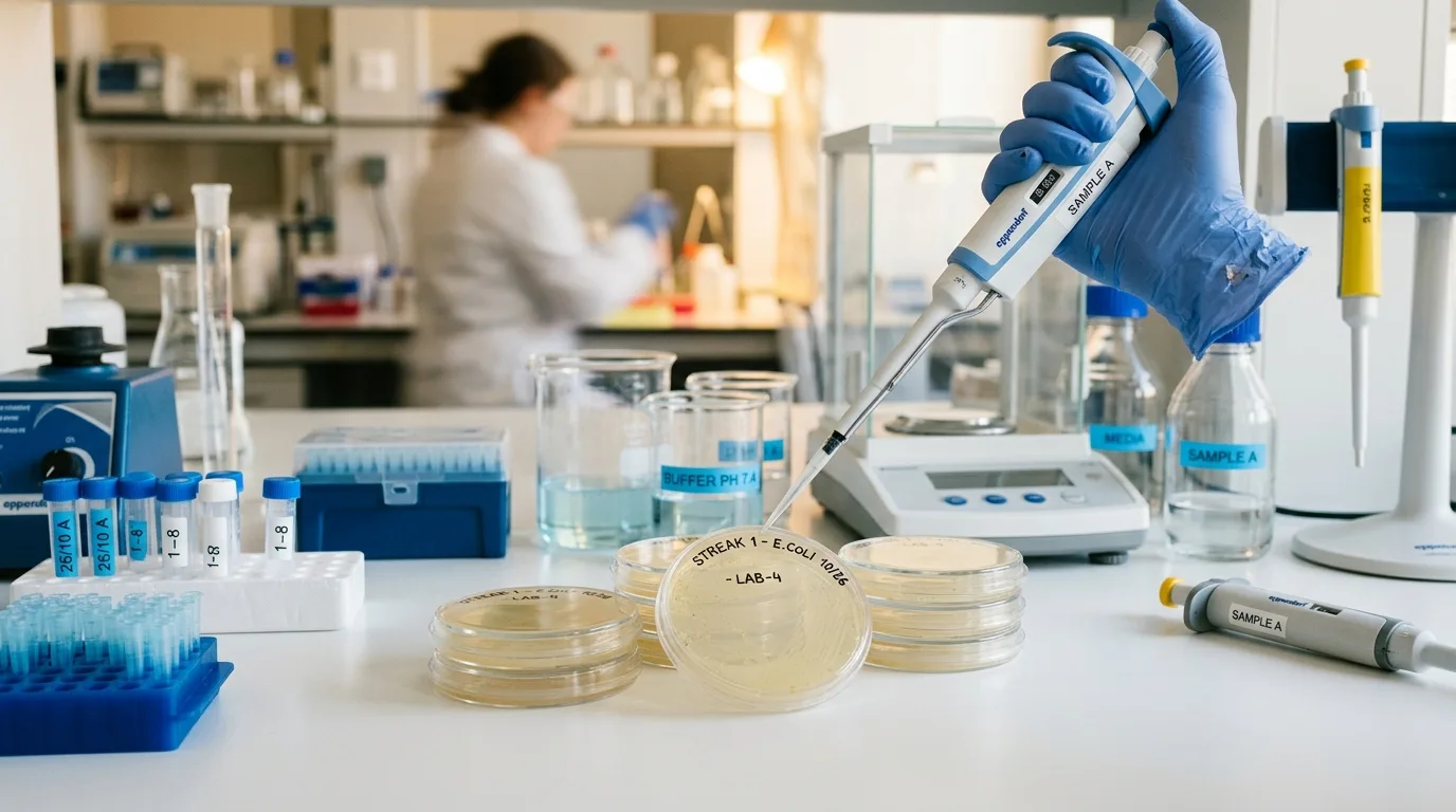 In vitro laboratory research setup demonstrating scientific studies on GHK-Cu hair growth evidence